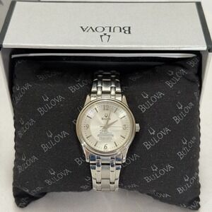 Bulova 96L005 Women's Silver-Tone Stainless Steel Quartz Watch Harrah's 25th